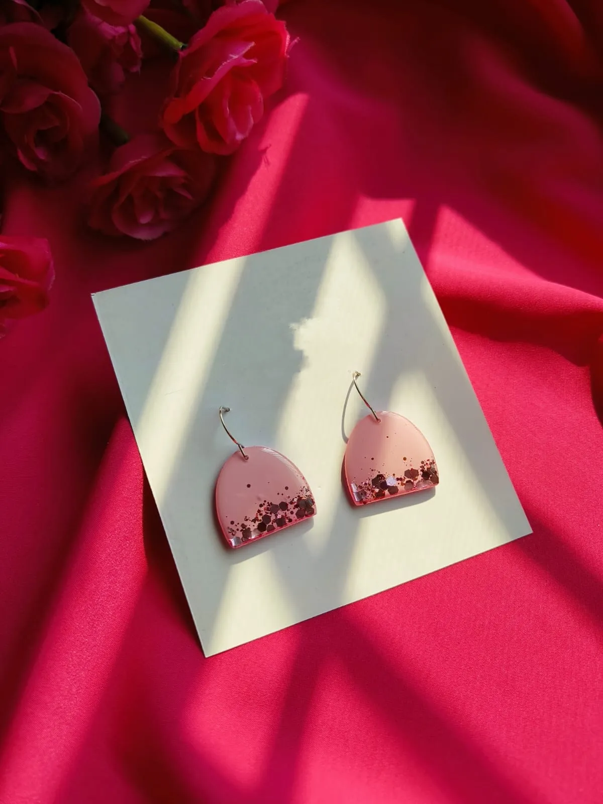 Resin solid hoop earrings - Image 3 in Mumbai